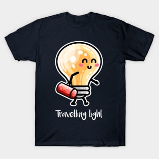 Kawaii Cute Travelling Light Pun T-Shirt